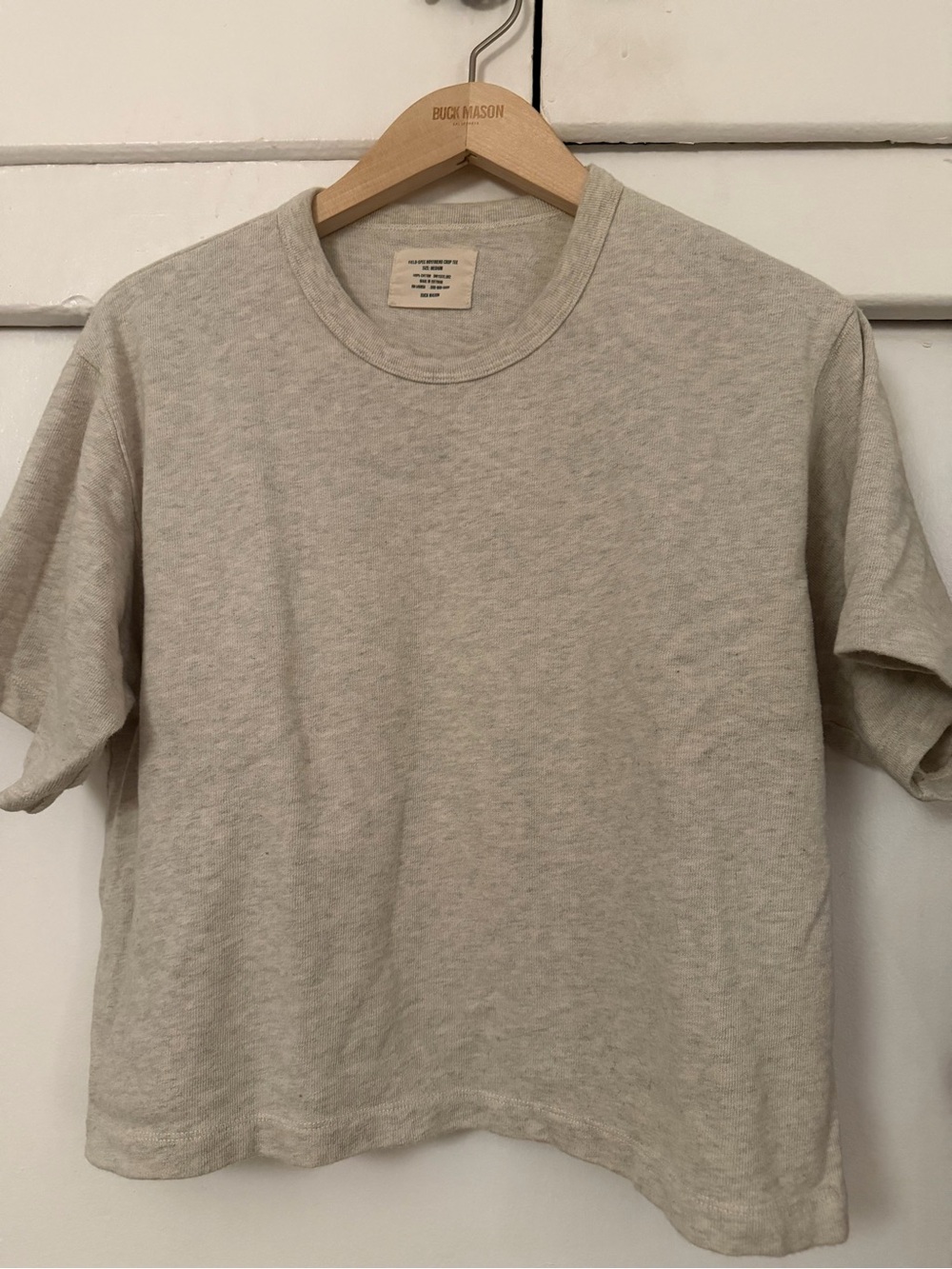 Buck mason FIELD-SPEC BOYFRIEND CROP TEE
